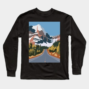 On the way to snowy mountains Long Sleeve T-Shirt